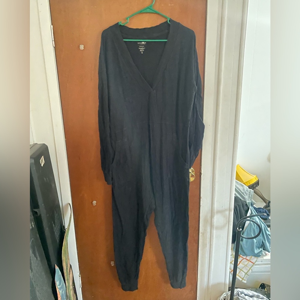 Natural Life Charcoal Long Sleeve Lounge Jumpsuit